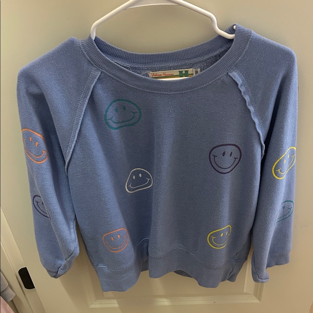 Vintage Havana Blue Smiley Sweatshirt
